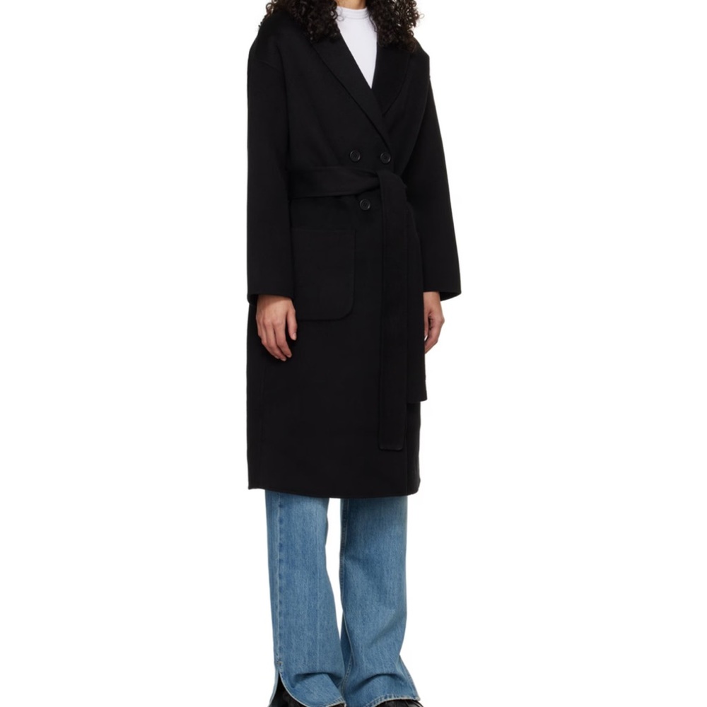 Anine Bing Black Double-Breasted Coat - Picture 3 of 5